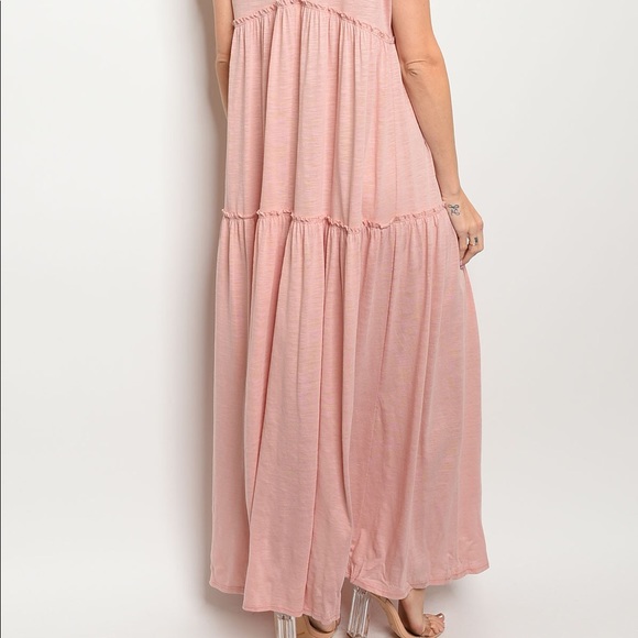 🌹 PRETTY BLUSH PINK LONG DRESS 🌹 - Picture 4 of 4